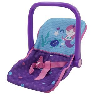 Mermaid Doll Car Seat - Kids Pretend Play, Converts Into A Feeding Chair, Ages